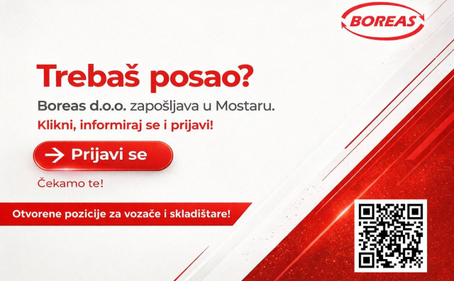 Boreas zapošljava u Hercegovini: Otvorene pozicije za vozače i skladištare!