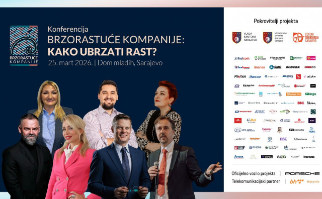 Više od 300 direktora i poduzetnika dolazi na konferenciju „Kako ubrzati rast?“ u Sarajevu