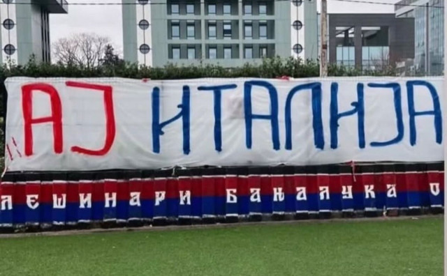 Navijači Borca podržali Italiju