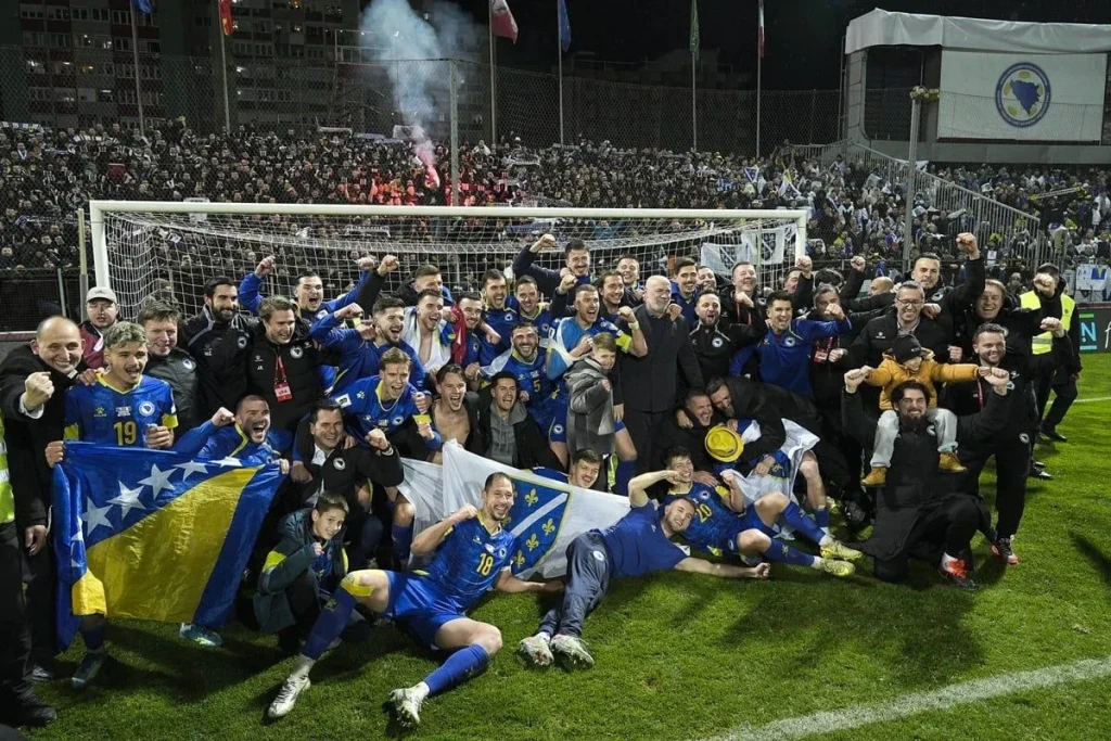 Reprezentacija BiH zastava s ljiljanima Pafos