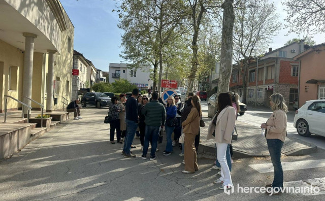 Prosvjed trgovaca ispred Općine Čitluk