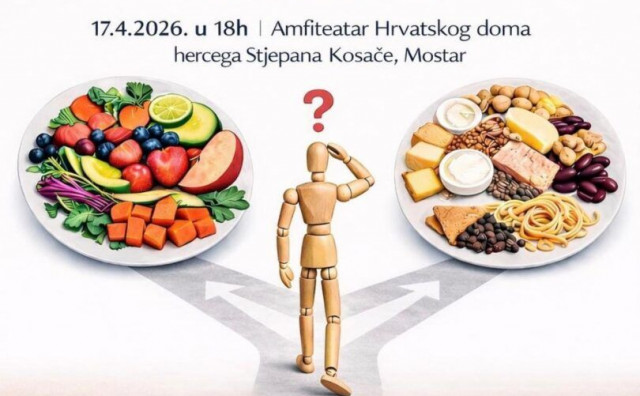 Predavanje 'Život i prehrana po krvnim grupama' u petak u Mostaru