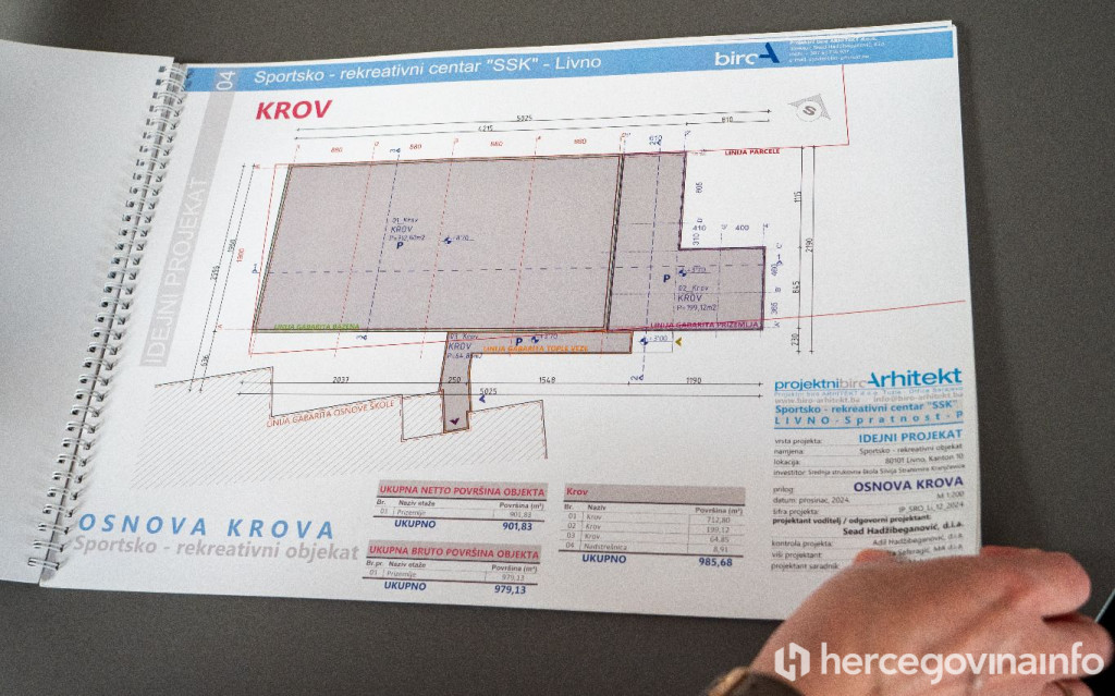 Idejni projekat za bazen u srednjoj školi Livno