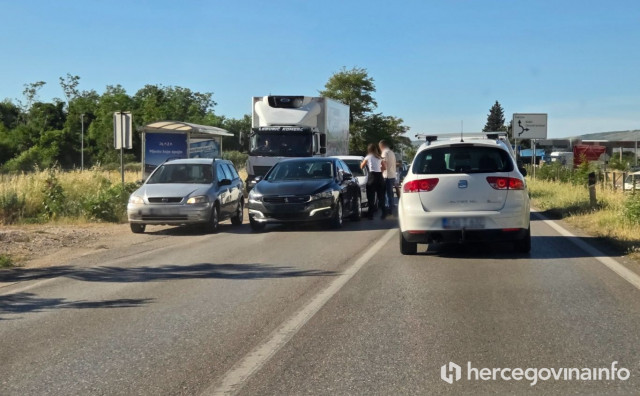 Lančani sudar u Mostaru, stvorene velike gužve