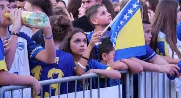 Trg Musala, navijači, BiH Katar
