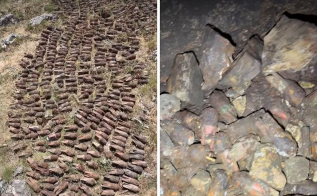 U pećini podno Veleža pronađeno više od 730 granata iz Drugog svjetskog rata