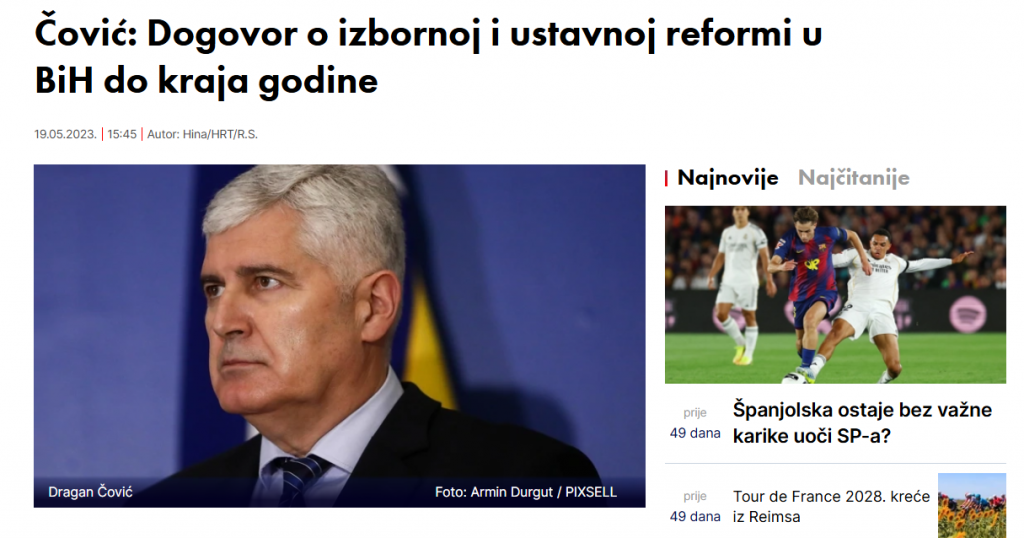 dragan čović izborni zakon