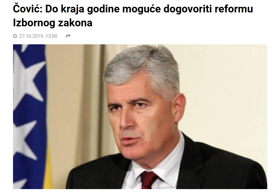 dragan čović izborni zakon