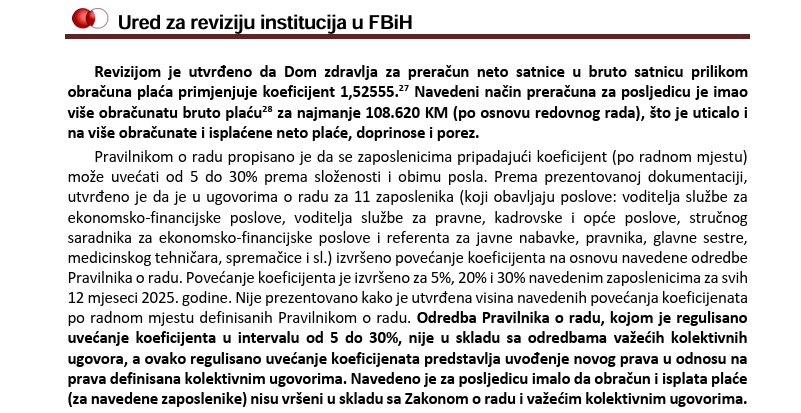 revizija dom zdravlja stolac