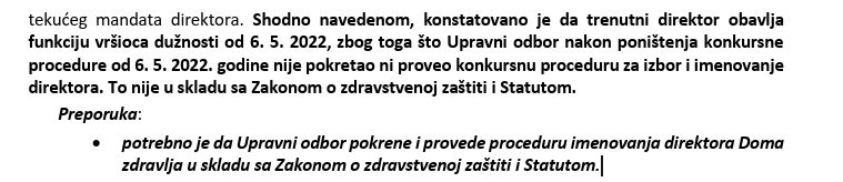 revizija dom zdravlja stolac