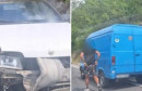 Sudar kombija i automobila u Počitelju