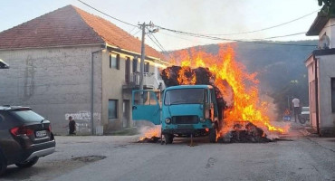 izgorio kamion sa sijenom