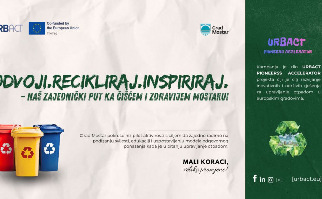 Novi projekt u Mostaru: Građani i djeca učit će se pravilnom razvrstavanju otpada i važnosti recikliranja