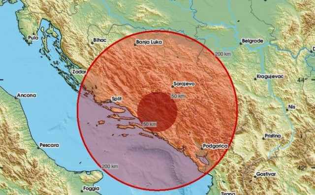 Potres magnitude 3,1 pogodio Hercegovinu, epicentar kod Stoca