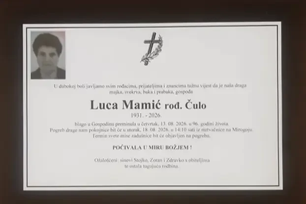 osmrtnica Luca Mamić