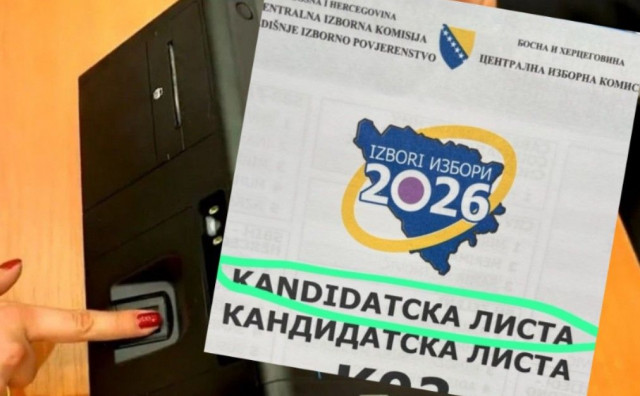 Glasački listić izbori 2026.