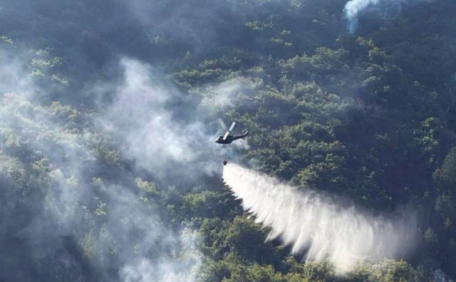 Helikopter OS BiH, požar Konjic