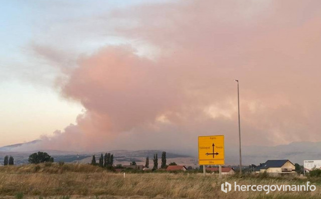 Požar na Ljubuši, vatra ni večeras nije stavljena pod kontrolu