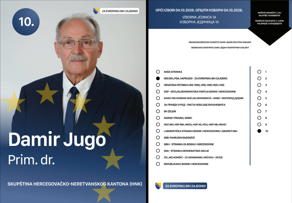 Damir Jugo, Adaleta Crnomerović i Affan Ćehajić predstavljaju politički pristup usmjeren na znanje, profesionalno iskustvo i zajedničku budućnost BiH.