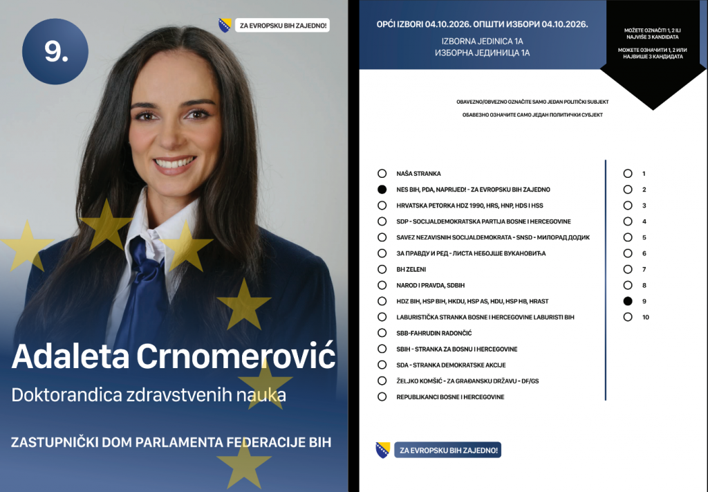 Damir Jugo, Adaleta Crnomerović i Affan Ćehajić predstavljaju politički pristup usmjeren na znanje, profesionalno iskustvo i zajedničku budućnost BiH.