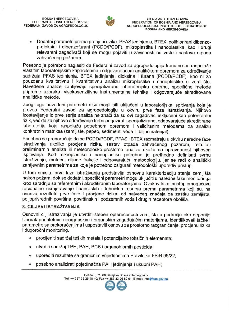izvjestaj zavoda za agropedologiju