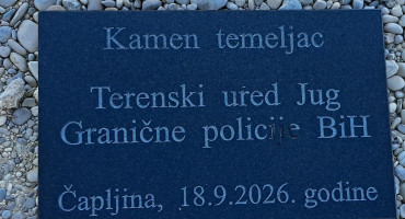 Polaganjem kamena temeljca u Čapljini počela je izgradnja novog objekta Terenskog ureda Jug Granične policije BiH.