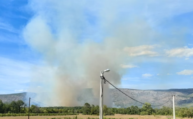 Požar kod Gruda širi se prema Hrvatskoj, angažiran Air Tractor