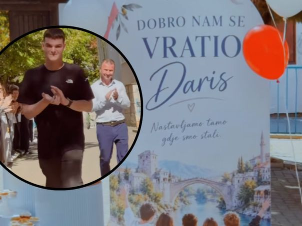 VIDEO Daris se vratio u Mostar: U školi ga dočekali zagrljaji i suze radosnice