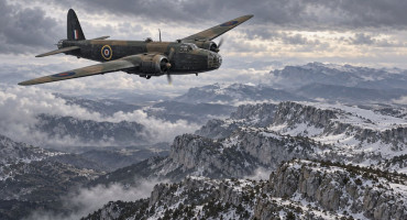 Ilustracija britanskog bombardera iznad Čvrsnice