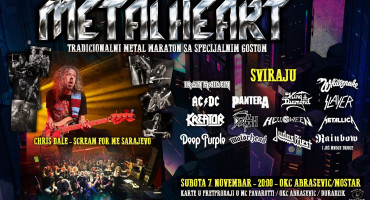 Metal Heart i basist Chris Dale nastupaju 7. studenoga u mostarskom Abraševiću. Koncert počinje u 20 sati, a ulaznice u pretprodaji stoje 15 KM.