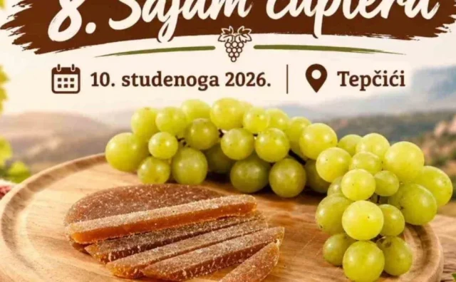 Osmi Sajam ćuptera održat će se 10. studenoga 2026. u Tepčićima. Društvo „ANTE” poziva proizvođače i izlagače da se prijave za sudjelovanje.